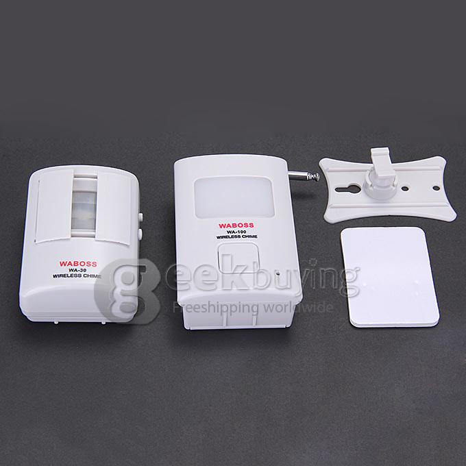 WA-130 New Digital Wireless Human Sensing Doorbell Waterproof Theftproof Alarm With Night Lamp - White