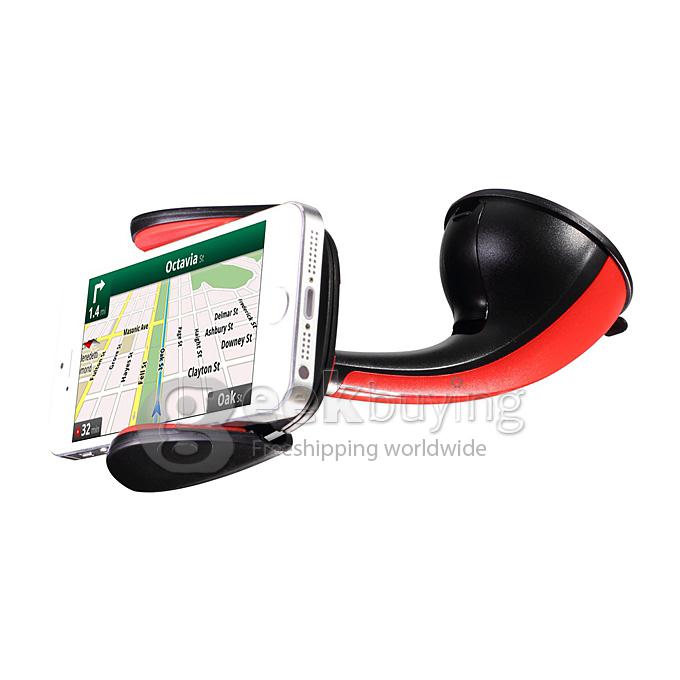 LENTION C300 Colorful Series 360 Degree Spin Car Mount Holder for iPhone iPod Phones PSP GPS iPhone 6s Plus - Red