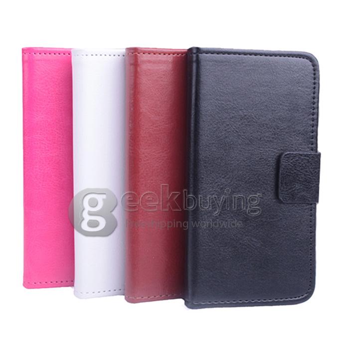 Protective Hard Cover Flip Stand Leather Case for HUAWEI Ascend P8 - Rose