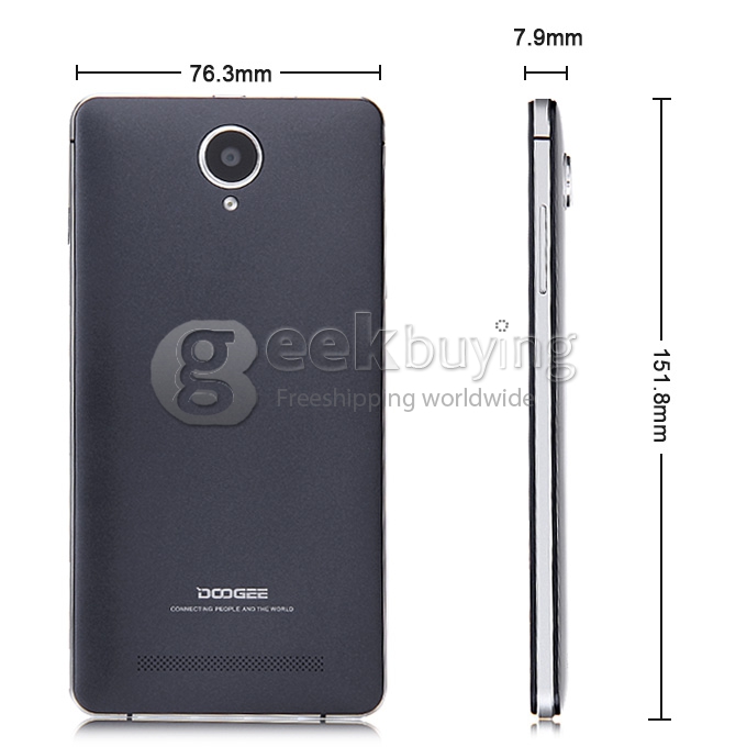 DOOGEE F2 IBIZA 5.0 Inch Android 4.4 Smartphone 4G FDD-LTE 64-Bits MTK6732 Quad Core 1.5GHz 13.0MP 1GB/8GB - Black