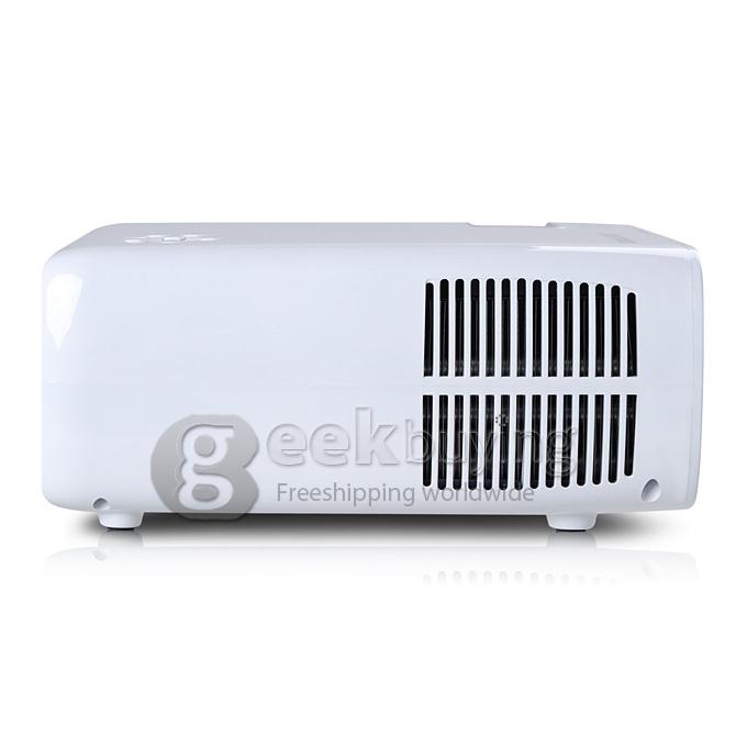 UHAPPY U20 Mini LED Multimedia Projector Portable Projector 60Lux 1080P AV/VGA/USB/SD/HDMI Input For iPhone/iPad - White