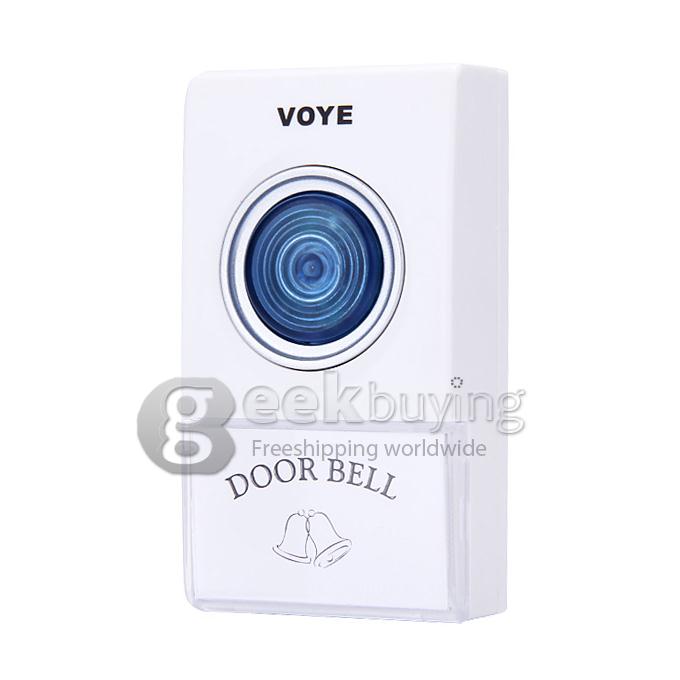 VOYE V008A Wireless Remote Control Door Bell With 38 Polyphony Sounds - White