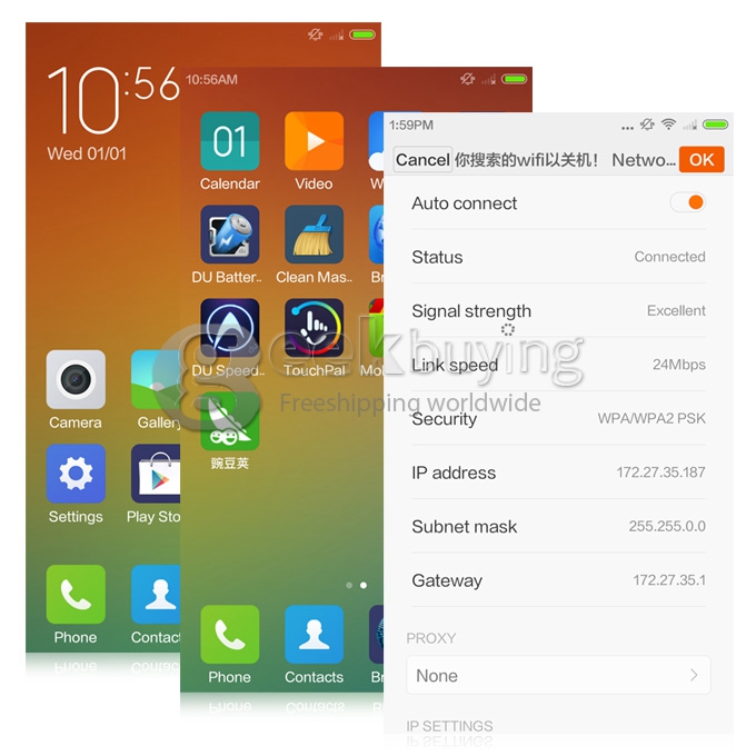 Xiaomi Redmi 2 4G LTE 4.7inch Android Phone Qualcomm MSM8916 Quad Core 64bit MIUI 6 Smartphone IPS HD 1GB 8GB 8MP-Yellow