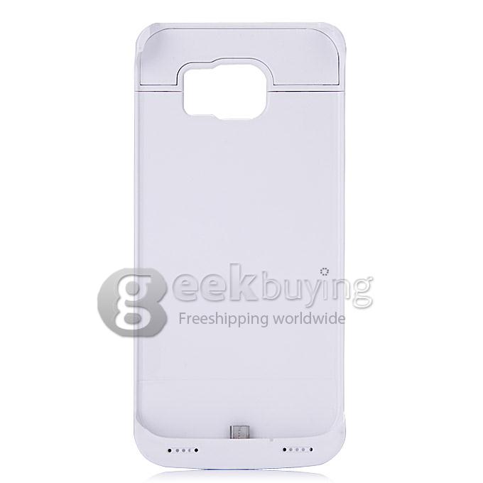 4200mAh Battery Power Pack Charger Cover Case For Samsung Galaxy S6 S6 Edge G9200 - White