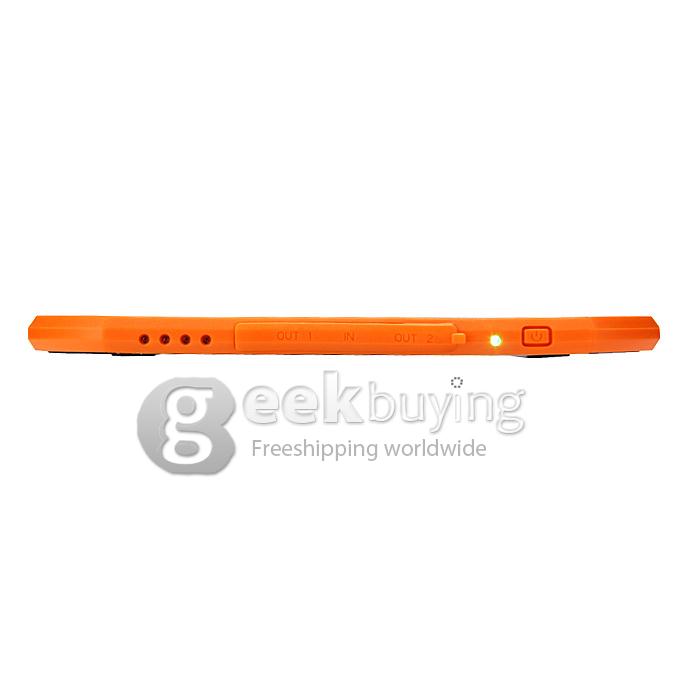 5600mAh Portable Solar Energy Power Bank Battery Backup LED Light For Samsung Galaxy for iPhone/Galaxy/HTC - Orange