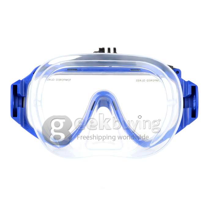 Universal Swimming Scuba Dive Snorkeling Mask for GoPro SJCAM Xiaomi Yi Xiaoyi Sport Camera - Blue