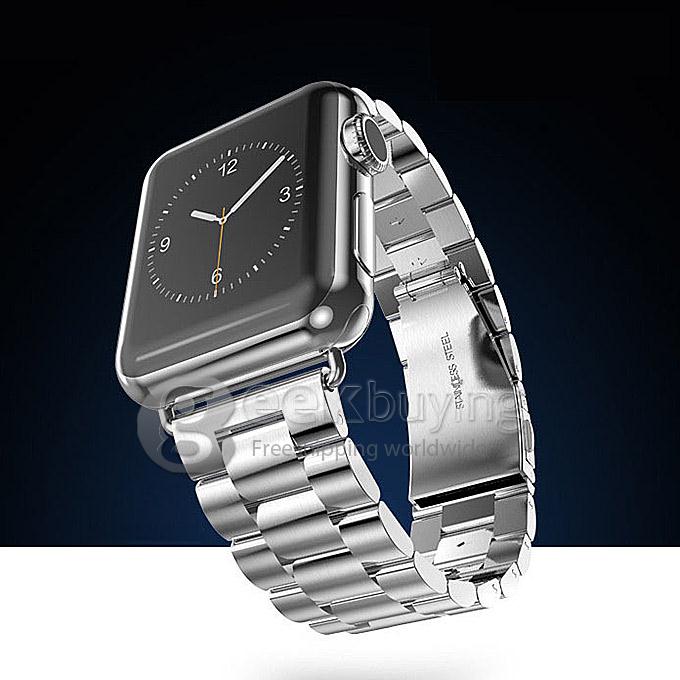 HOCO 42mm Stainless Steel Metal Replacement Strap Wrist Band Classic Polishing Apple iWatch Strap With Double Buttons