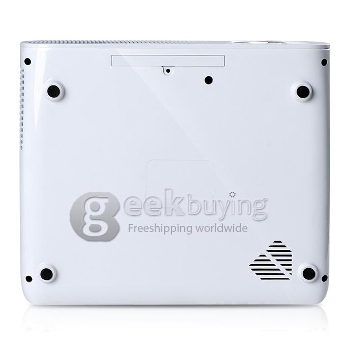 UHAPPY U20 Mini LED Multimedia Projector Portable Projector 60Lux 1080P AV/VGA/USB/SD/HDMI Input For iPhone/iPad - White