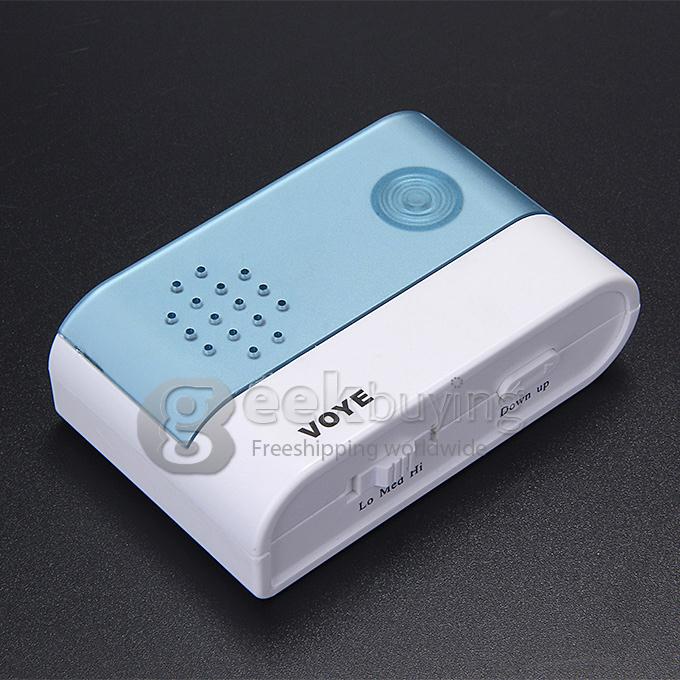 Voye V004A Wireless Intelligent Doorbell Remote Control Digital Receiver Doorbell With 38 Songs - White + Blue
