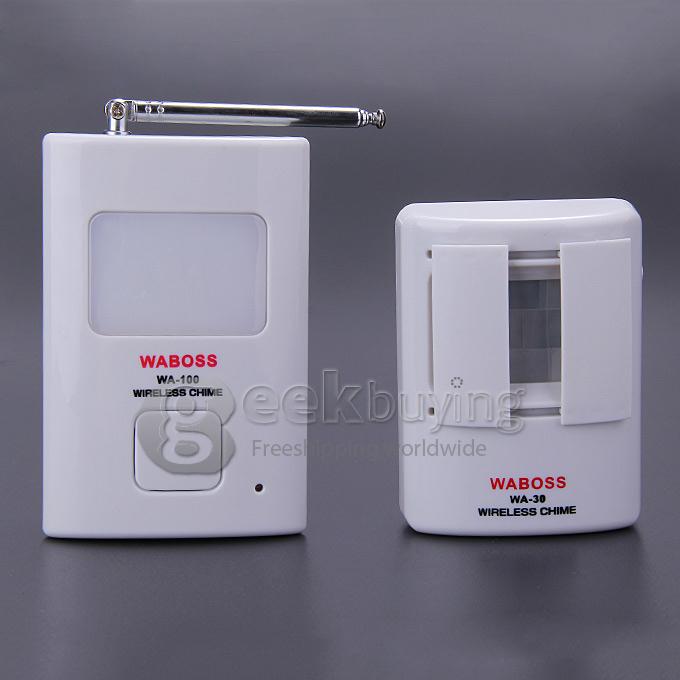 WA-130 New Digital Wireless Human Sensing Doorbell Waterproof Theftproof Alarm With Night Lamp - White
