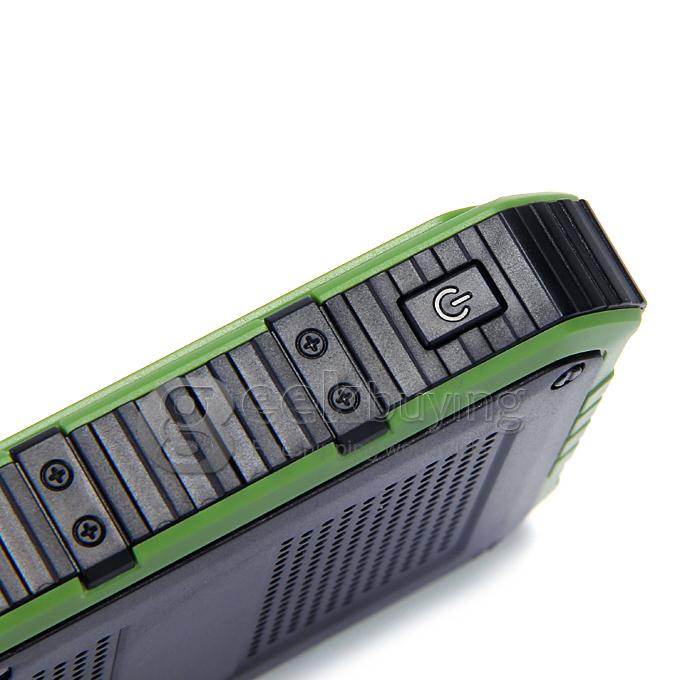DS18000 6000mAh Solar Panel Mobile Charger Dual USB Power Bank Portable Spare Charger - Green