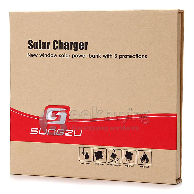 5600mAh Portable Solar Energy Power Bank Battery Backup LED Light For Samsung Galaxy for iPhone/Galaxy/HTC - Orange