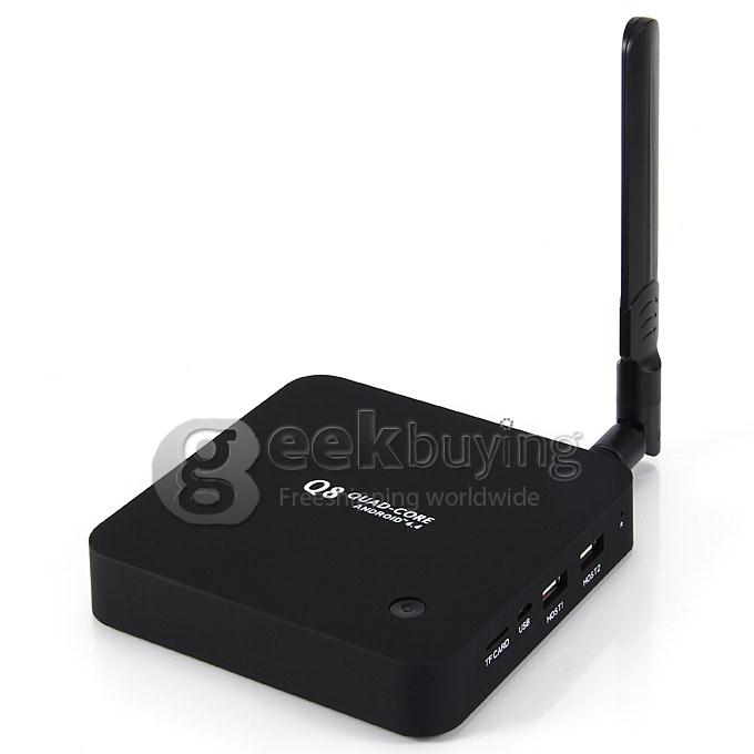 Q8 Android 4.4 Mini TV BOX RK3288 Quad Core 1.8GHz 2G/16G 2.4/5G Dual Band WIFI Gigabit Lan BT4.0 HDMI 4K H.265