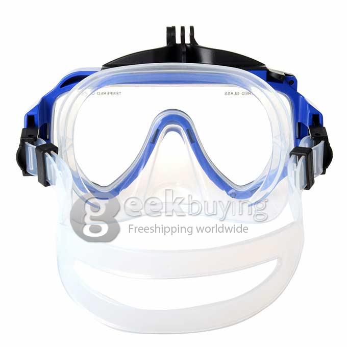 Universal Swimming Scuba Dive Snorkeling Mask for GoPro SJCAM Xiaomi Yi Xiaoyi Sport Camera - Blue