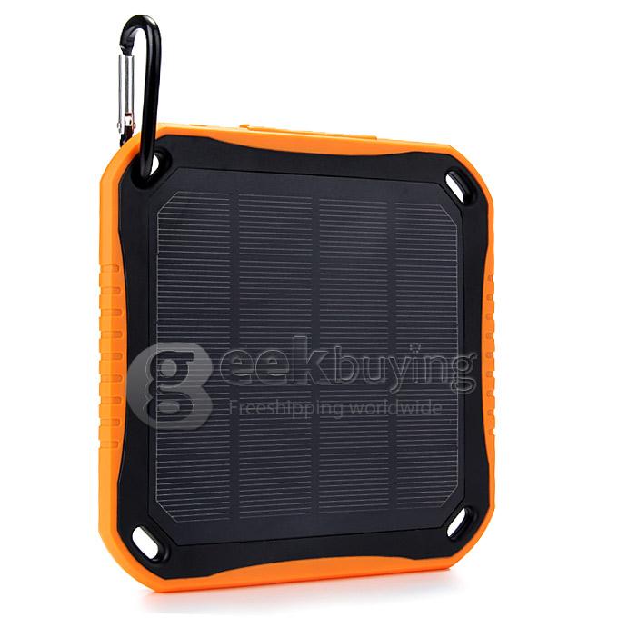 5600mAh Portable Solar Energy Power Bank Battery Backup LED Light For Samsung Galaxy for iPhone/Galaxy/HTC - Orange