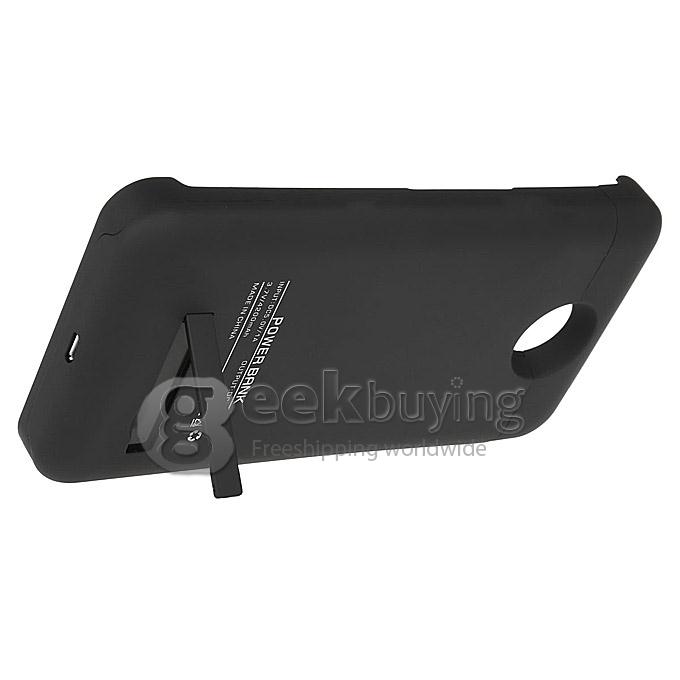 4200mAH External Backup Battery Powebank Cover Case For Google Nexus 6 - Black