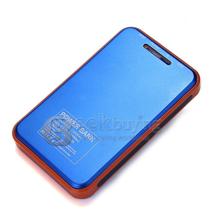 New DS158 Solar Charger 8000mAh Polymer Power Bank Portable USB Charger Dual USB - Blue
