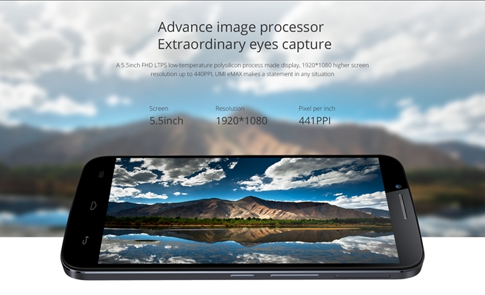 UMI EMAX 4G LTE 5.5inch FHD Android 4.4 2GB 16GB Smartphone 64bit MTK6752 Octa Core 1.7 GHz 13.0MP Miracast OTG - Gray