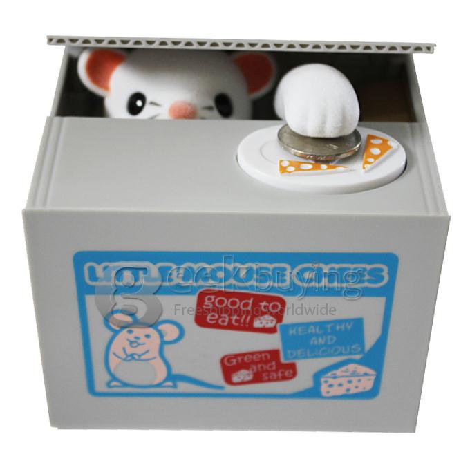 Viskey Cute Stealing Coin Money Box Mouse Piggy Bank