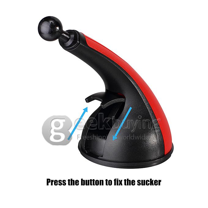 LENTION C300 Colorful Series 360 Degree Spin Car Mount Holder for iPhone iPod Phones PSP GPS iPhone 6s Plus - Red