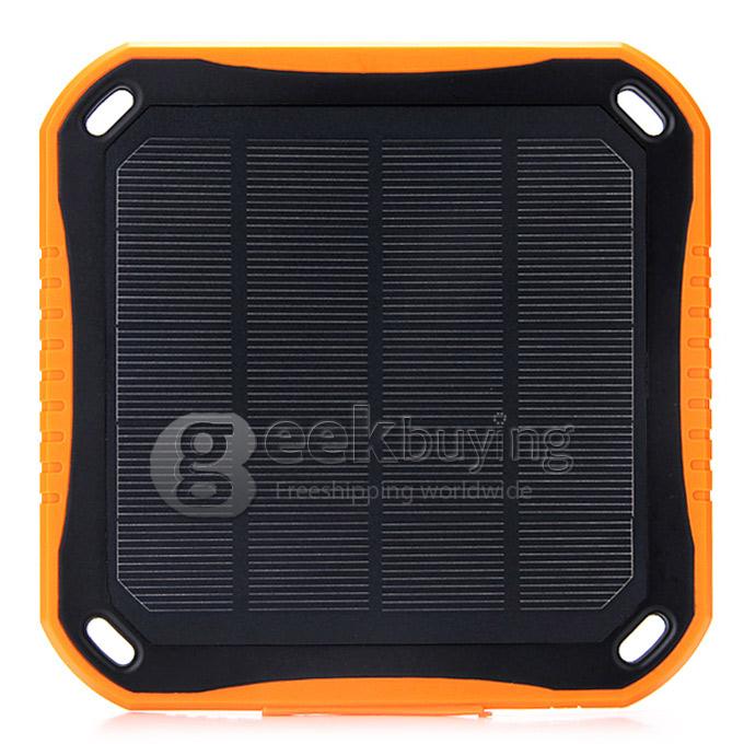 5600mAh Portable Solar Energy Power Bank Battery Backup LED Light For Samsung Galaxy for iPhone/Galaxy/HTC - Orange