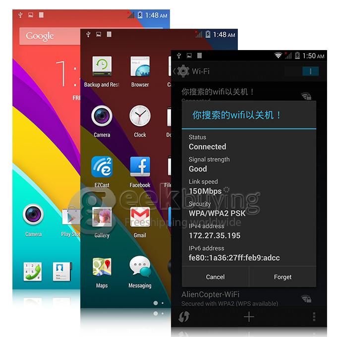 Blackview Acme 5.0Inch IPS FHD 18.0MP Free Rotation Camera Android4.4 SmartPhone 2GB+16GB MTK6592W Octa Core 1.7GHz - Golden