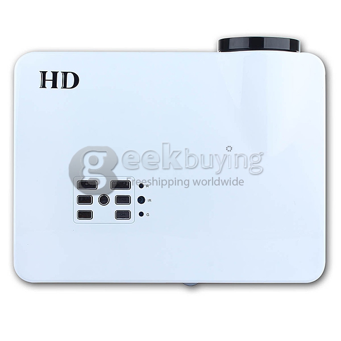 UHAPPY U1 HD 3D Projector 16:9 3HDMI 1080P 3000Lm HD DVB-T Digital TV Projector For Home - White