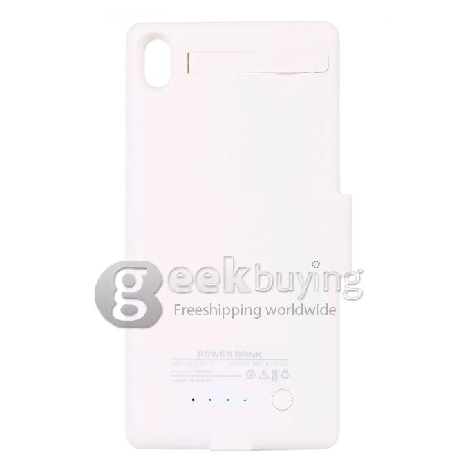 3200mAh External Backup Battery Powebank Cover Case For Sony Experia Z3 - White