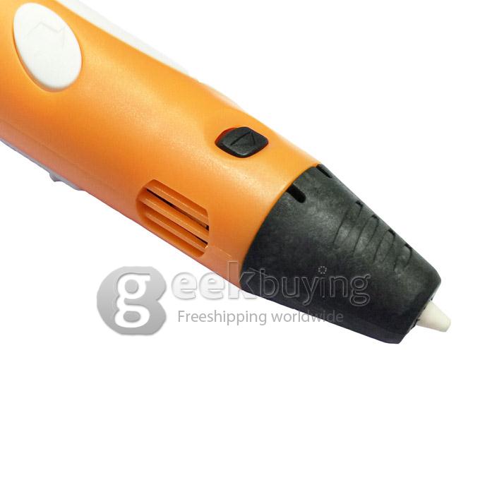 3D Stereoscopic Printing Pen Gen 1st 0.4mm Nozzle for 3D Drawing Doodling with ABS Filament Material - Orange
