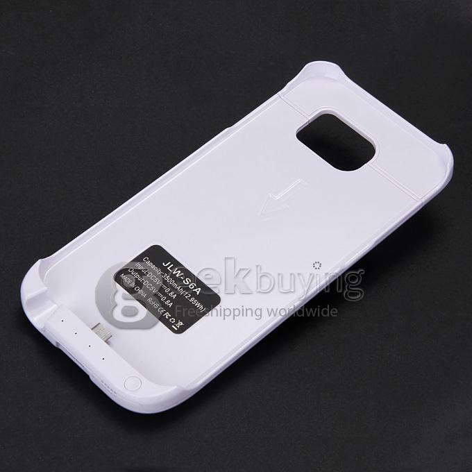3500mAh Battery Power Pack Charger Case Cover For Samsung Galaxy S6 Edge G9200 - White