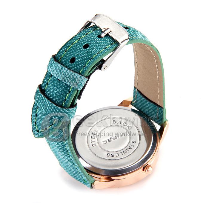 VIKEC 187 Fashion Brief Women Quartz Wrist Watch with Leather Belt - Green