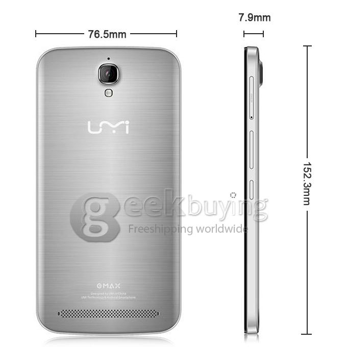 UMI EMAX 4G LTE 5.5inch FHD Android 4.4 2GB 16GB Smartphone 64bit MTK6752 Octa Core 1.7 GHz 13.0MP Miracast OTG - Silver