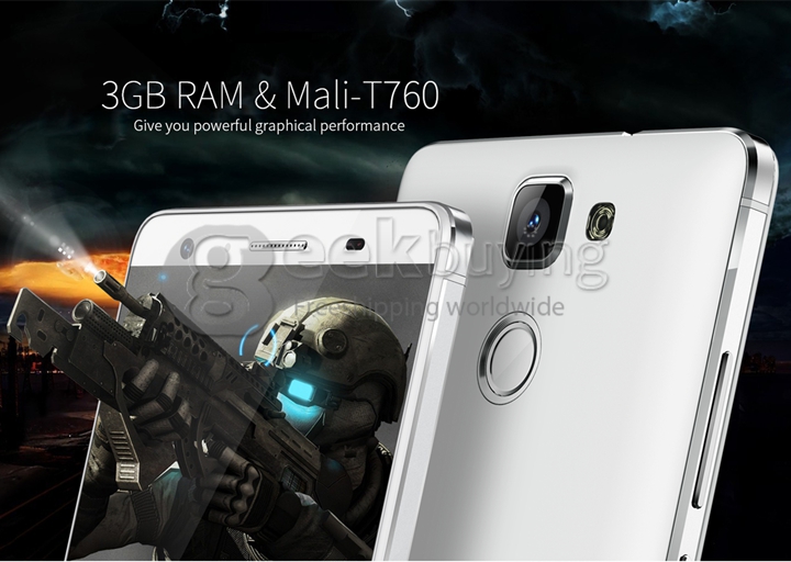 Mlais M7 5.5 inch HD 4G LTE Android 5.0 3GB 16GB 64bit MTK6752 Octa Core 1.7GHz Smartphone 13.0MP Fingerprint ID - White