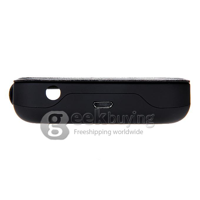 4200mAh Battery Power Pack Charger Cover With Leather Case For Samsung Galaxy S6 Edge G9200 - Black