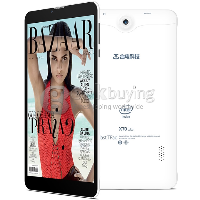 Teclast X70 3G Phone Call Tablet PC 2G/3G Phablet Android 4.4 Intel SoFIA AtomX3-C3130 7 Inch IPS 1024*600 4GB ROM GPS Bluetooth WiFi - White