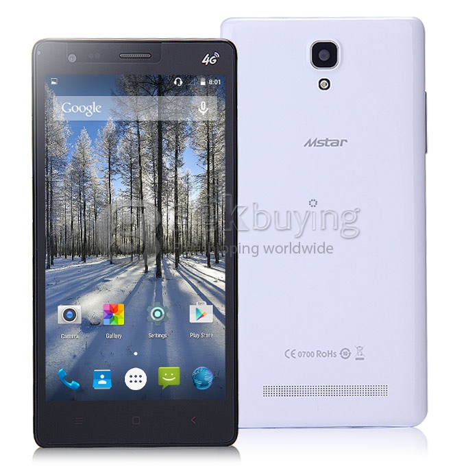 Mstar S100 5.5inch 4G LTE Android 5.0 Smartphone 64-bit MTK6732 Quad Core 1.5GHz 1GB 8GB 8.0MP IPS HD - White