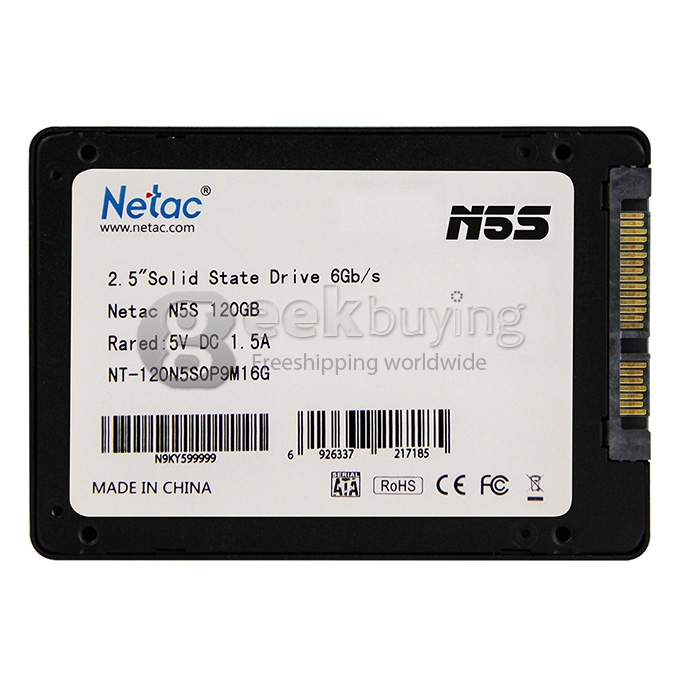 Netac LangKe N5s SSD 120GB Solid State Disk - Black