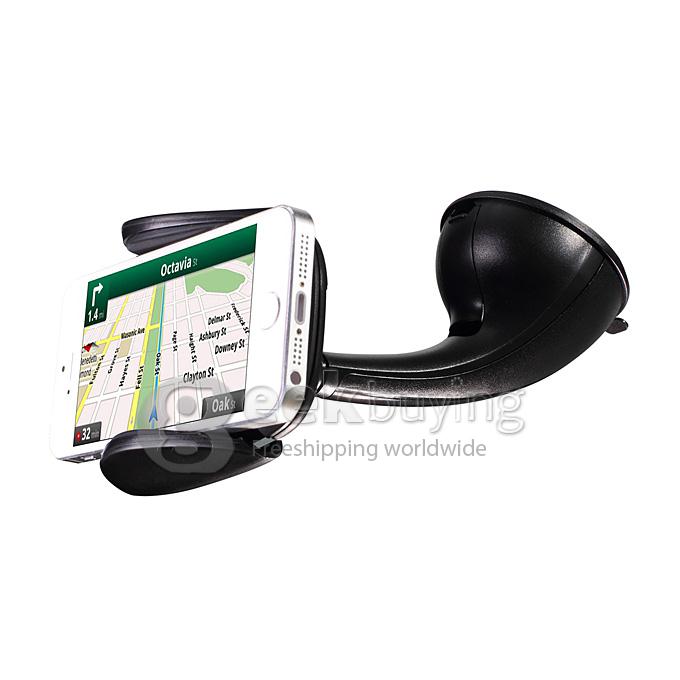 LENTION C300 Colorful Series 360 Degree Spin Car Mount Holder for iPhone iPod Phones PSP GPS iPhone 6s Plus - Black