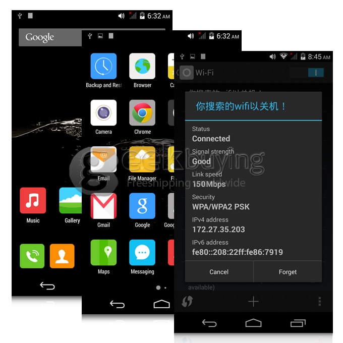 CUBOT X11 5.5inch IP65 Waterproof MTK6592M 1.4GHz Octa Core Android 4.4 2GB 16GB IP65 Waterproof Smartphone IPS OGS HD 16.0MP - White