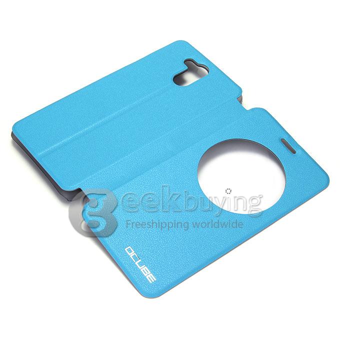 Protective Hard Cover Flip Stand Leather Case for Elephone P7000 Smartphone - Blue