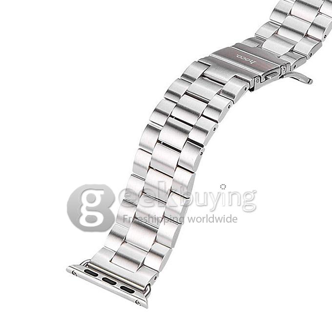 HOCO 42mm Stainless Steel Metal Replacement Strap Wrist Band Classic Polishing Apple iWatch Strap With Double Buttons