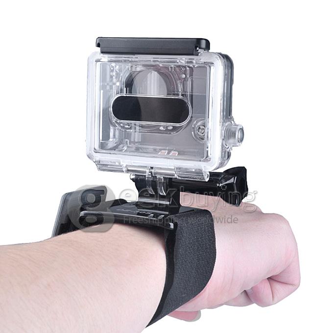Dazzne DZ-304 Adjustable Elastic Hand Wrist Strap Belt Mount for GoPro Hero 3+ 3 2 1 Camera - Black