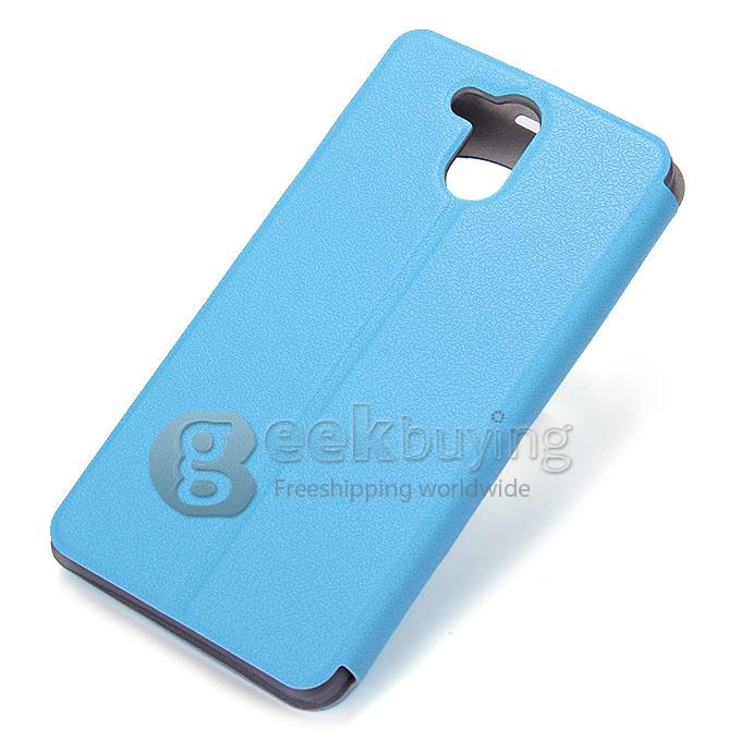 Protective Hard Cover Flip Stand Leather Case for Elephone P7000 Smartphone - Blue