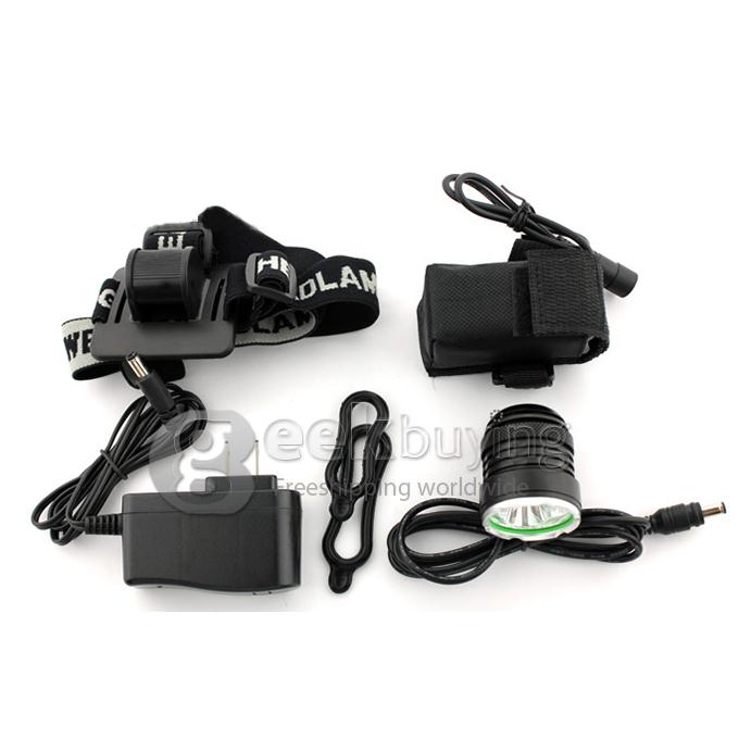 Solarstorm BL02 IPX8 Bike Light Sport Head Lamp 820LM REE XM-L U2 LED For Climbing Fishing Camping Expedition - Black