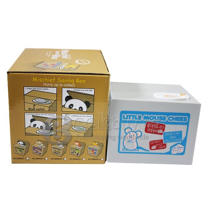Viskey Cute Stealing Coin Money Box Mouse Piggy Bank