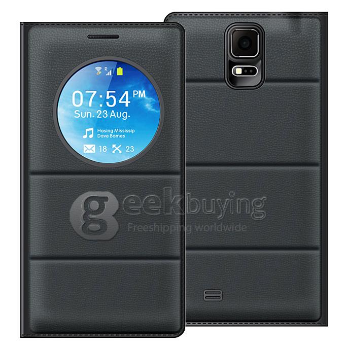 Protective PU Leather Hard Flip Cover Shell for Mstar M1 Smartphone - Black