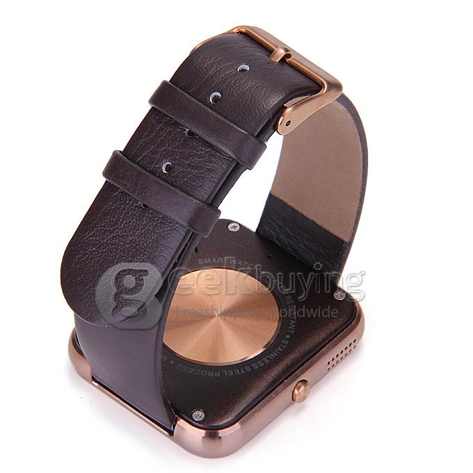 Zeblaze Rover Multifunctional Smart Watch MTK2501 Chip Toughened OGS Panel BT4.0 With Premium Leather Strap - Gold