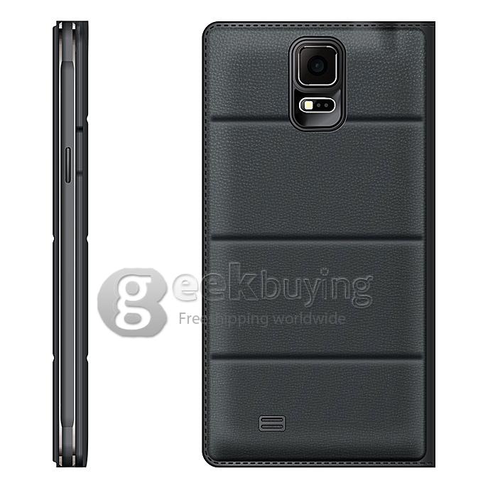 Protective PU Leather Hard Flip Cover Shell for Mstar M1 Smartphone - Black