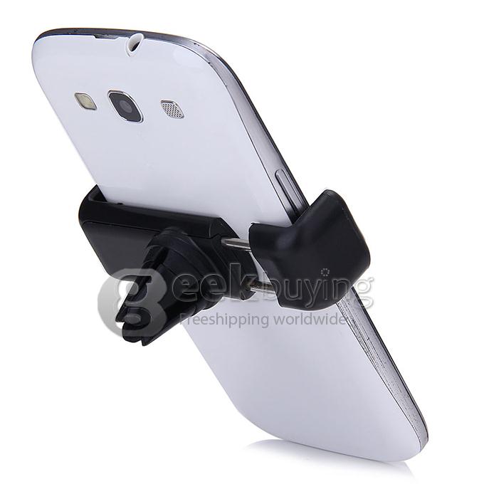 K6 Car Mount Stand Holder Universal 6 Inch Mobile Cell Phone Holder Air Vent plus for IPhone 6 Plus Samsung S6 iPhone 6s plus - Black