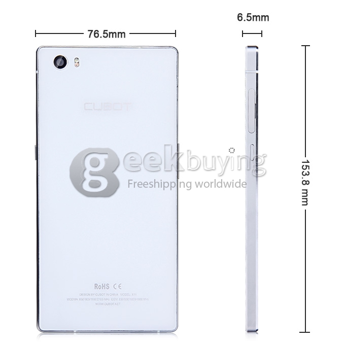 CUBOT X11 5.5inch IP65 Waterproof MTK6592M 1.4GHz Octa Core Android 4.4 2GB 16GB IP65 Waterproof Smartphone IPS OGS HD 16.0MP - White